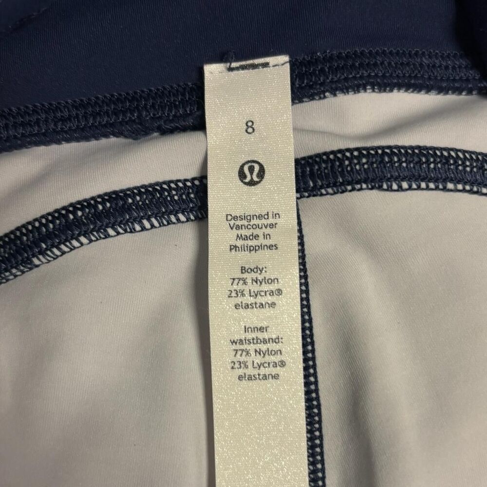 Blue and green multi-colored Lululemon leggings size 8 - Picture 2 of 3